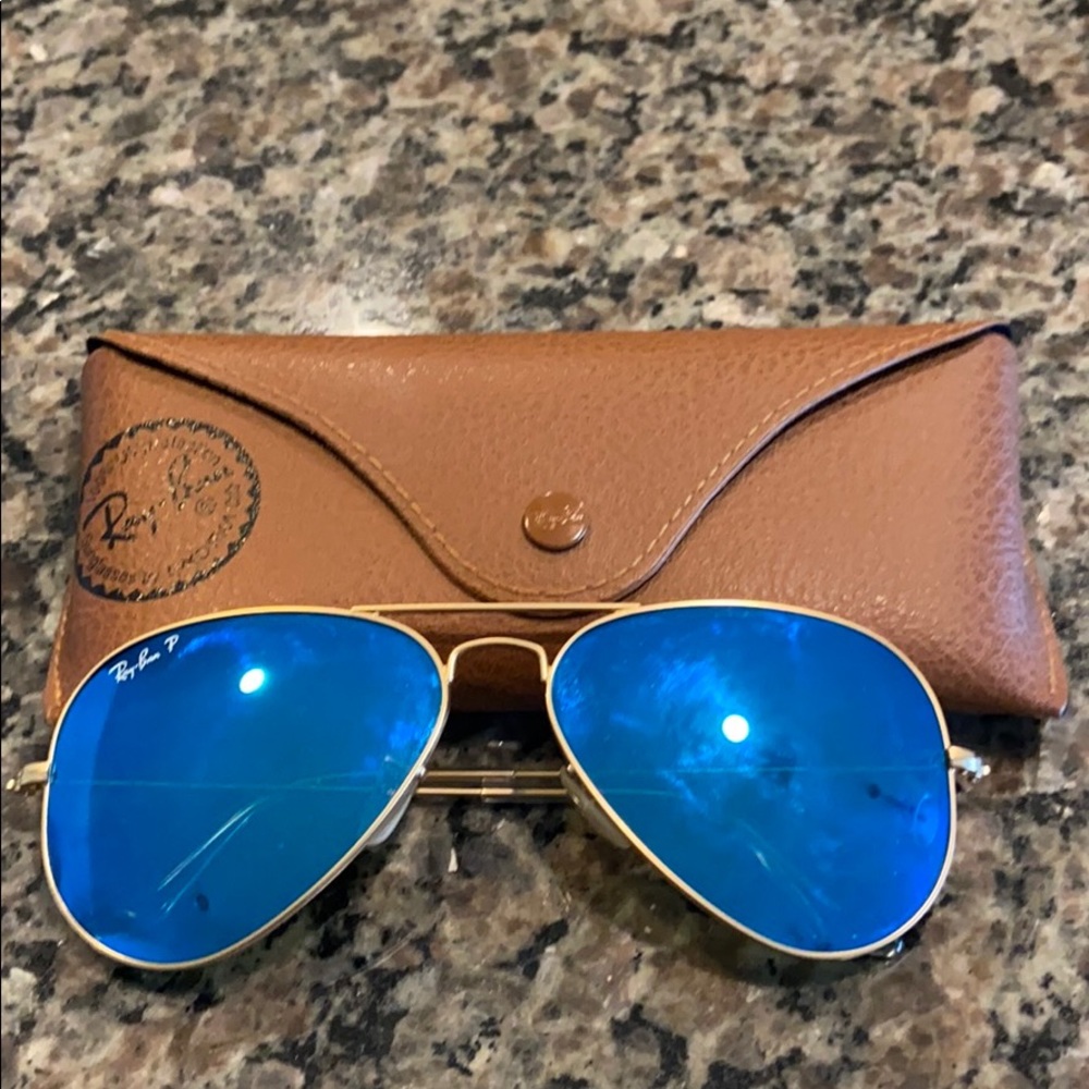 Ray-Ban Aviator blue lense polarized sunglasses